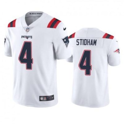 New England Patriots #4 Jarrett Stidham Nike White 2020 Vapor Limited Jersey