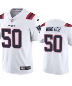 New England Patriots #50 Chase Winovich Nike White 2020 Vapor Limited Jersey