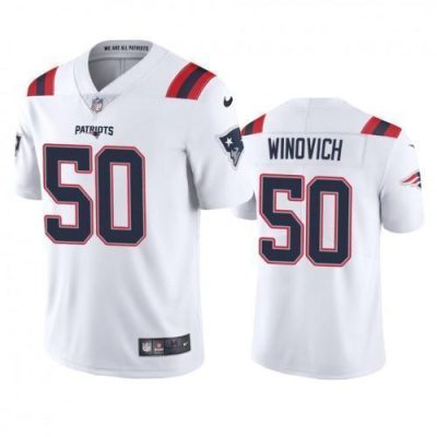 New England Patriots #50 Chase Winovich Nike White 2020 Vapor Limited Jersey