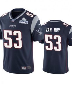 New England Patriots #53 Kyle Van Noy Navy Super Bowl LIII Champions Vapor Limited NFL Jersey