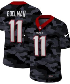 New England Patriots #11 Julian Edelman Nike 2020 Black CAMO Vapor Untouchable Limited Stitched NFL Jersey