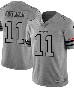 New England Patriots #11 Julian Edelman Nike Gray Gridiron II Vapor Untouchable Limited NFL Jersey