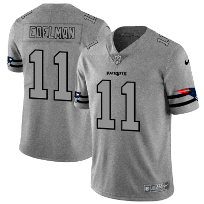 New England Patriots #11 Julian Edelman Nike Gray Gridiron II Vapor Untouchable Limited NFL Jersey
