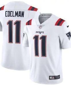 New England Patriots #11 Julian Edelman Nike White 2020 Vapor Limited Jersey