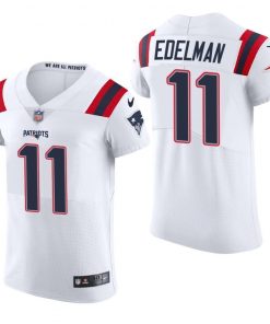 New England Patriots #11 Julian Edelman Nike White Team Color Stitched NFL 2020 Vapor Untouchable Elite Jersey