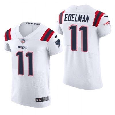 New England Patriots #11 Julian Edelman Nike White Team Color Stitched NFL 2020 Vapor Untouchable Elite Jersey
