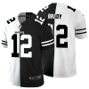 New England Patriots #12 Tom Brady Black V White Peace Split Nike Vapor Untouchable Limited NFL Jersey