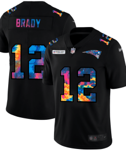 New England Patriots #12 Tom Brady Nike Multi-Color Black 2020 NFL Crucial Catch Vapor Untouchable Limited Jersey
