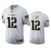 New England Patriots #12 Tom Brady Nike White Golden Edition Vapor Limited NFL 100 Jersey