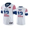 New England Patriots #12 Tom Brady White Nike Team Logo USA Flag Vapor Untouchable Limited NFL Jersey