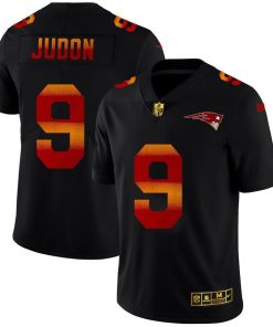 New England Patriots #9 Matt Judon Black Nike Red Orange Stripe Vapor Limited NFL Jersey
