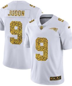 New England Patriots #9 Matt Judon Nike Flocked Leopard Print Vapor Limited NFL Jersey White