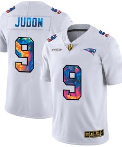 New England Patriots #9 Matt Judon White Nike Multi-Color 2020 NFL Crucial Catch Limited NFL Jersey