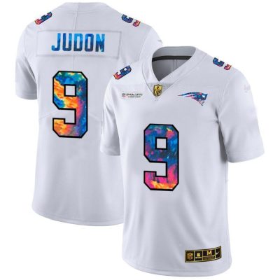 New England Patriots #9 Matt Judon White Nike Multi-Color 2020 NFL Crucial Catch Limited NFL Jersey