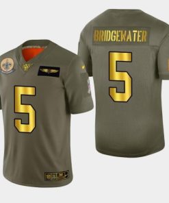 New Orleans New Orleans Saints #5 Teddy Bridgewater Nike Olive Gold 2019 Salute to Service Limited NFL 100 Jersey