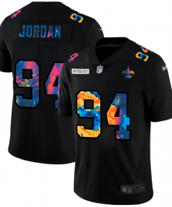 New Orleans New Orleans Saints #94 Cameron Jordan Nike Multi-Color Black 2020 NFL Crucial Catch Vapor Untouchable Limited Jersey