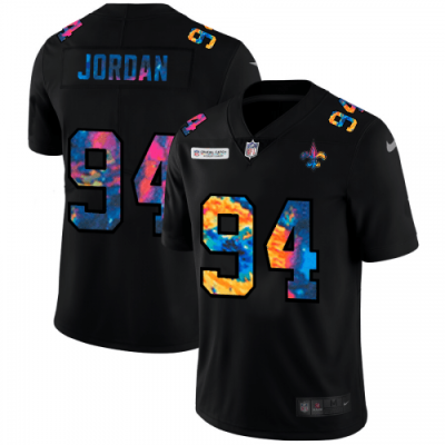 New Orleans New Orleans Saints #94 Cameron Jordan Nike Multi-Color Black 2020 NFL Crucial Catch Vapor Untouchable Limited Jersey