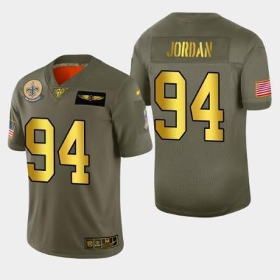 New Orleans New Orleans Saints #94 Cameron Jordan Nike Olive Gold 2019 Salute to Service Limited NFL 100 Jersey