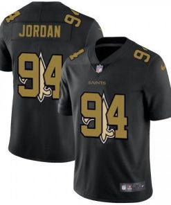 New Orleans New Orleans Saints #94 Cameron Jordan Nike Team Logo Dual Overlap Limited NFL Jersey Black