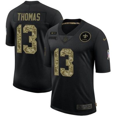 New Orleans Saints #13 Michael Thomas Nike 2020 Salute To Service Camo Limited NFL Jersey Black