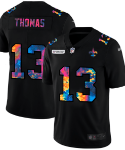 New Orleans Saints #13 Michael Thomas Nike Multi-Color Black 2020 NFL Crucial Catch Vapor Untouchable Limited Jersey