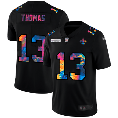 New Orleans Saints #13 Michael Thomas Nike Multi-Color Black 2020 NFL Crucial Catch Vapor Untouchable Limited Jersey