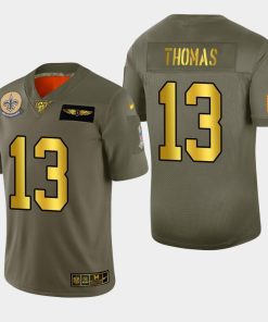New Orleans Saints #13 Michael Thomas Nike Olive Gold 2019 Salute To Service Limited NFL 100 Jersey