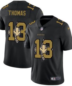 New Orleans Saints #13 Michael Thomas Nike Team Logo Dual Overlap Limited NFL Jersey Black