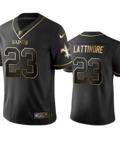 New Orleans Saints #23 Marshon Lattimore Stitched NFL Vapor Untouchable Limited Black Golden Jersey