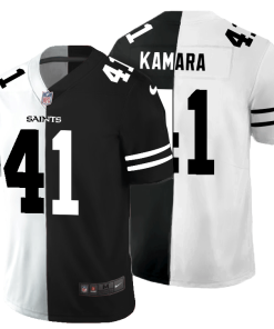 New Orleans Saints #41 Alvin Kamara Black V White Peace Split Nike Vapor Untouchable Limited NFL Jersey
