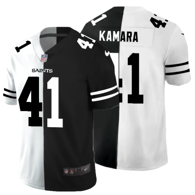 New Orleans Saints #41 Alvin Kamara Black V White Peace Split Nike Vapor Untouchable Limited NFL Jersey