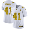 New Orleans Saints #41 Alvin Kamara Nike Flocked Leopard Print Vapor Limited NFL Jersey White