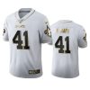 New Orleans Saints #41 Alvin Kamara Nike White Golden Edition Vapor Limited NFL 100 Jersey