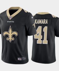 New Orleans Saints #41 Alvin Kamara Black Nike Big Team Logo Vapor Limited NFL Jersey