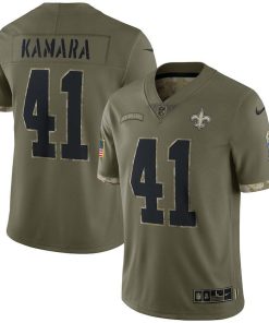 New Orleans Saints #41 Alvin Kamara Nike 2022 Salute To Service Limited Jersey - Olive