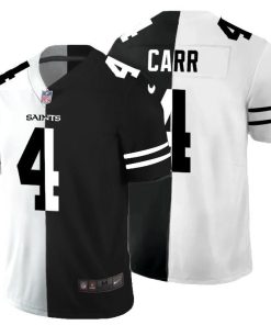 New Orleans Saints #4 Derek Carr Black V White Peace Split Nike Vapor Untouchable Limited NFL Jersey