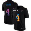 New Orleans Saints #4 Derek Carr Nike Multi-Color Black 2020 NFL Crucial Catch Vapor Untouchable Limited Jersey