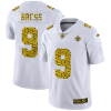 New Orleans Saints #9 Drew Brees Nike Flocked Leopard Print Vapor Limited NFL Jersey White