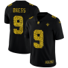New Orleans Saints #9 Drew Brees Nike Leopard Print Fashion Vapor Limited NFL Jersey Black