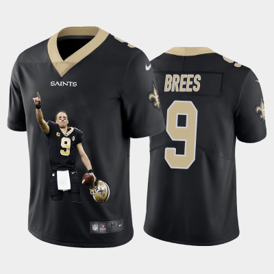New Orleans Saints #9 Drew Brees Nike Player Signature Moves Vapor Limited NFL Jersey Black