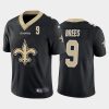 New Orleans Saints #9 Drew Brees Black Nike Big Team Logo Player Vapor Limited NFL Jersey