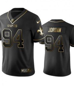 New Orleans Saints #94 Cameron Jordan Stitched NFL Vapor Untouchable Limited Black Golden Jersey