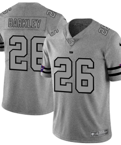 New York Giants #26 Saquon Barkley Men's Nike Gray Gridiron II Vapor Untouchable Limited NFL Jersey