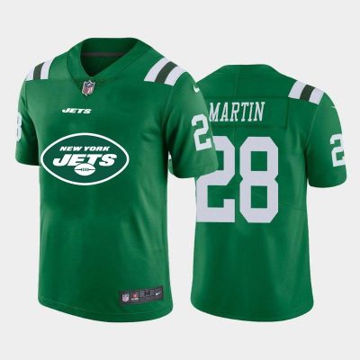 New York Jets #28 Curtis Martin Green Nike Big Team Logo Vapor Limited NFL Jersey