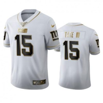 New York New York Giants #15 Golden Tate III Men's Nike White Golden Edition Vapor Limited NFL 100 Jersey Men's