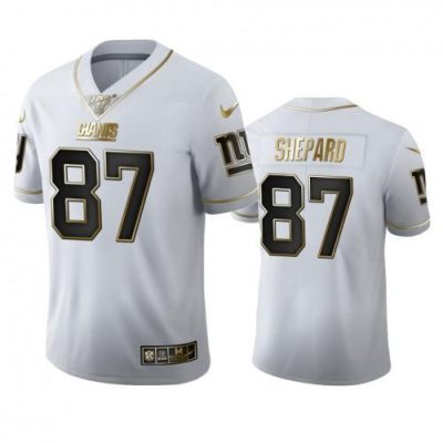 New York New York Giants #87 Sterling Shepard Men's Nike White Golden Edition Vapor Limited NFL 100 Jersey Men's