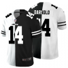 New York New York Jets #14 Sam Darnold Black V White Peace Split Nike Vapor Untouchable Limited NFL Jersey