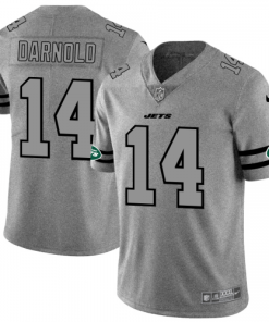 New York New York Jets #14 Sam Darnold Nike Gray Gridiron II Vapor Untouchable Limited NFL Jersey