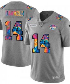 New York New York Jets #14 Sam Darnold Nike Multi-Color 2020 NFL Crucial Catch NFL Jersey Greyheather