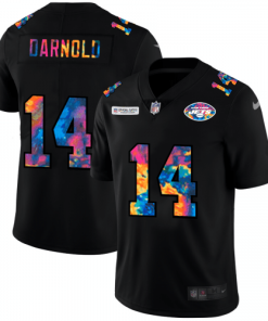 New York New York Jets #14 Sam Darnold Nike Multi-Color Black 2020 NFL Crucial Catch Vapor Untouchable Limited Jersey